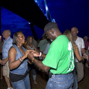 People dancing on the Mount Pleasant Pier 