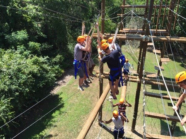 Team Pulley Tension Traverse