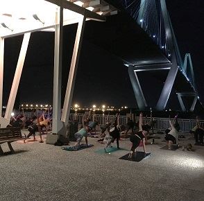 starlight yoga at the mount pleasant pier