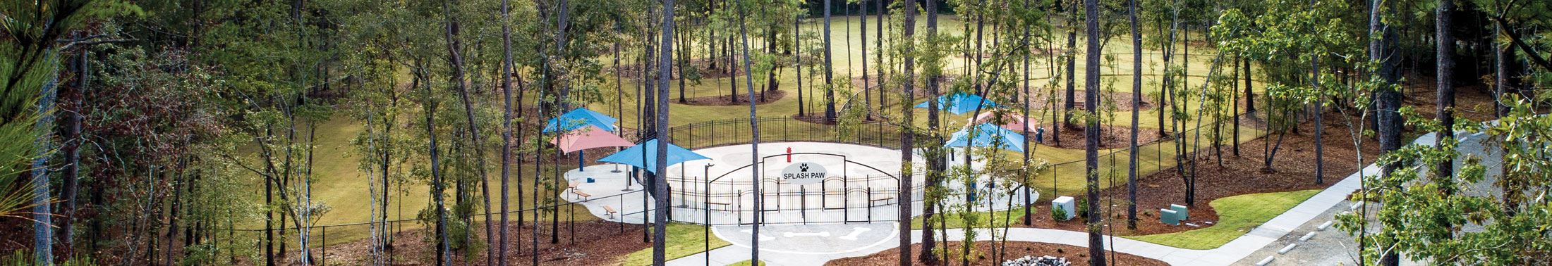 Aerial view of the Wannamaker Dog Park