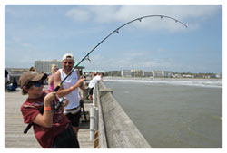 Fishing off Folly Beach Fishing Pier