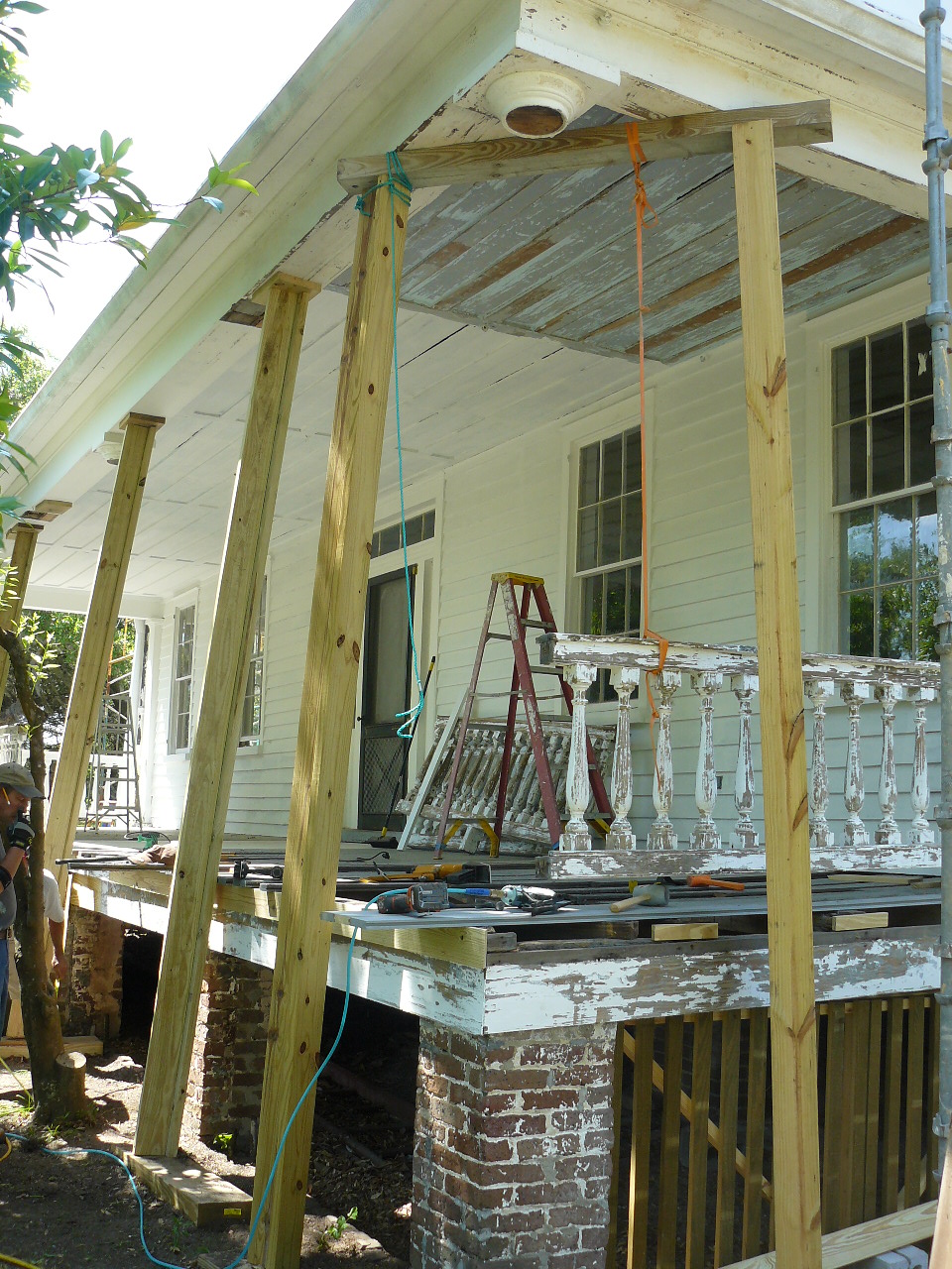 Main House - back porch work